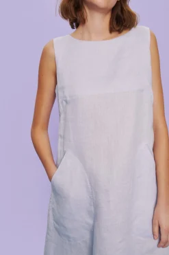 Kjoler<BITTE KAI RAND Airy linen ærmeløs kjole BLACK