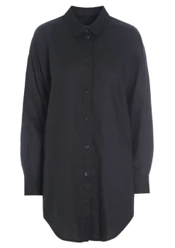 Skjorter<BITTE KAI RAND Airy linen skjorte BLACK