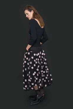 Bluser<BITTE KAI RAND Bloom bluse med 3/4 ærme BLACK