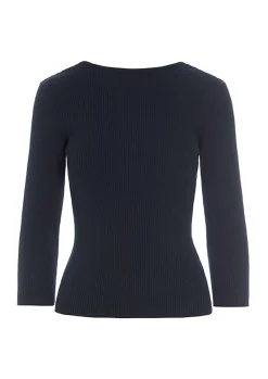 Bluser<BITTE KAI RAND Bloom bluse med 3/4 ærme BLACK
