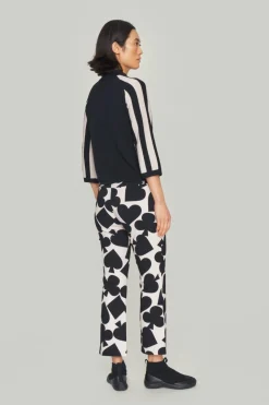 Bluser<BITTE KAI RAND Bloom knit højhalset bluse IVORY/BLACK