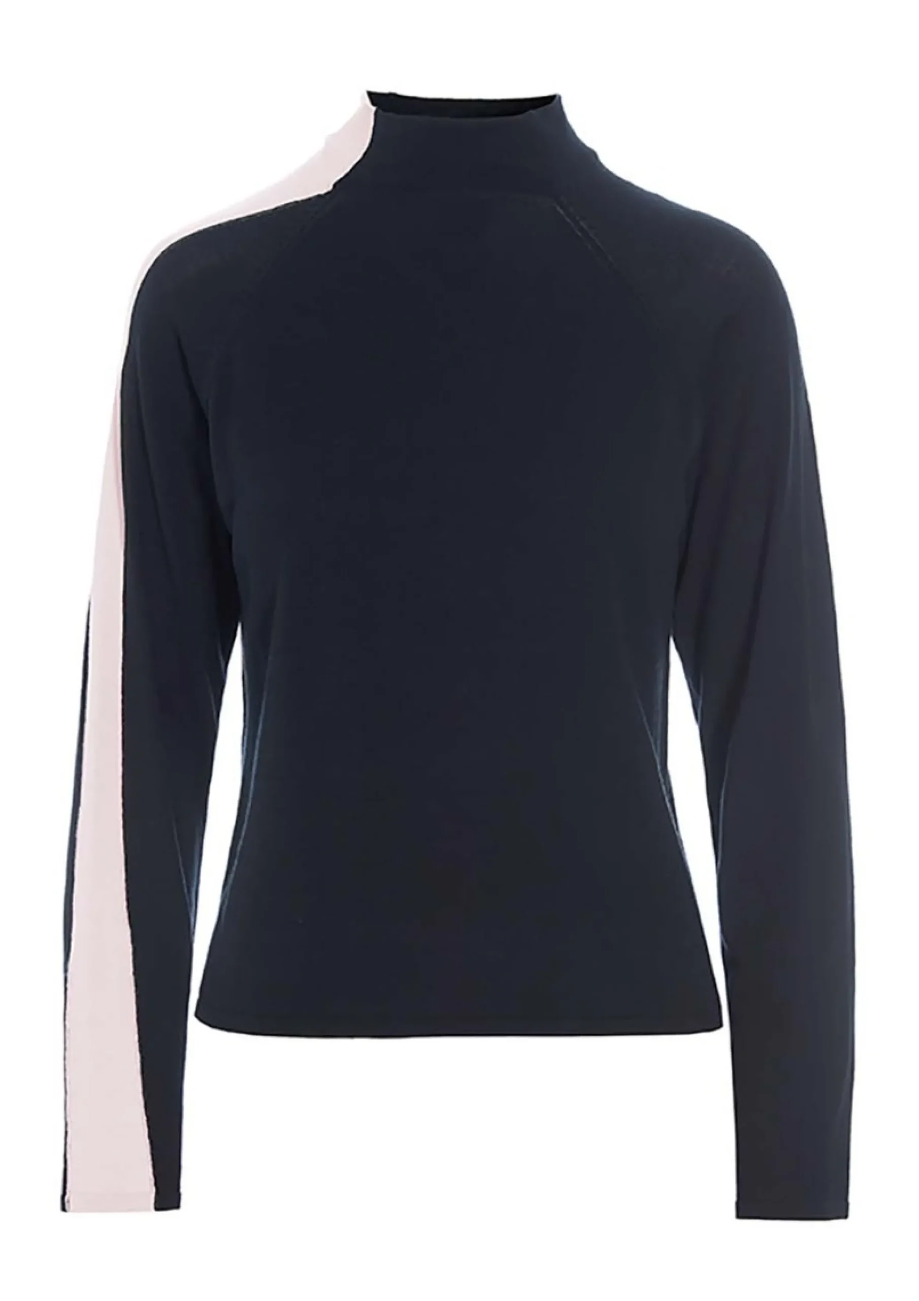 Bluser | Strik<BITTE KAI RAND Bloom langærmet bluse BLACK/PALEPINKDETAIL