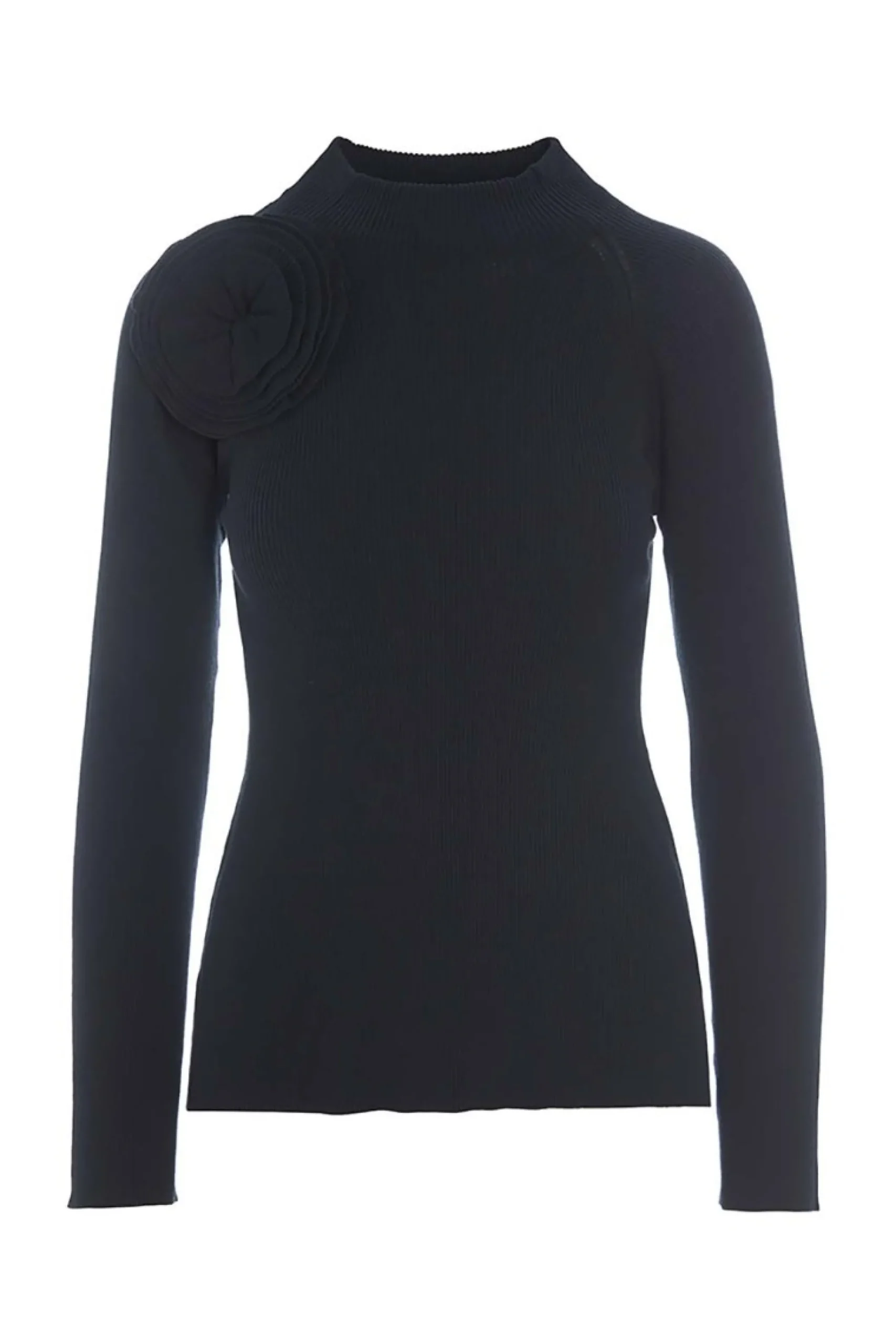 Bluser<BITTE KAI RAND Bloom rib bluse BLACK