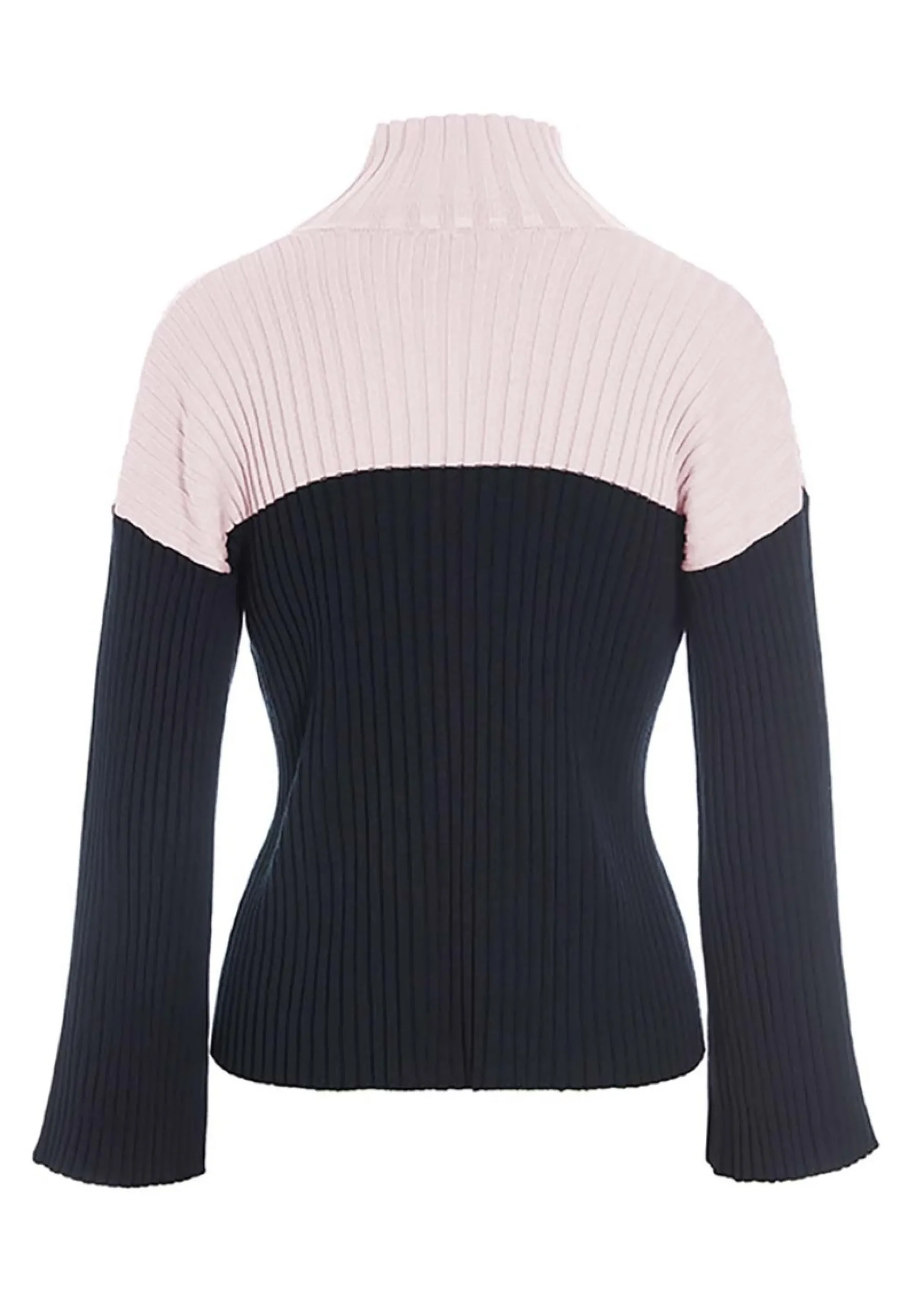 Bluser | Strik<BITTE KAI RAND Bloom rib bluse BLACK/IVORYBLOCK
