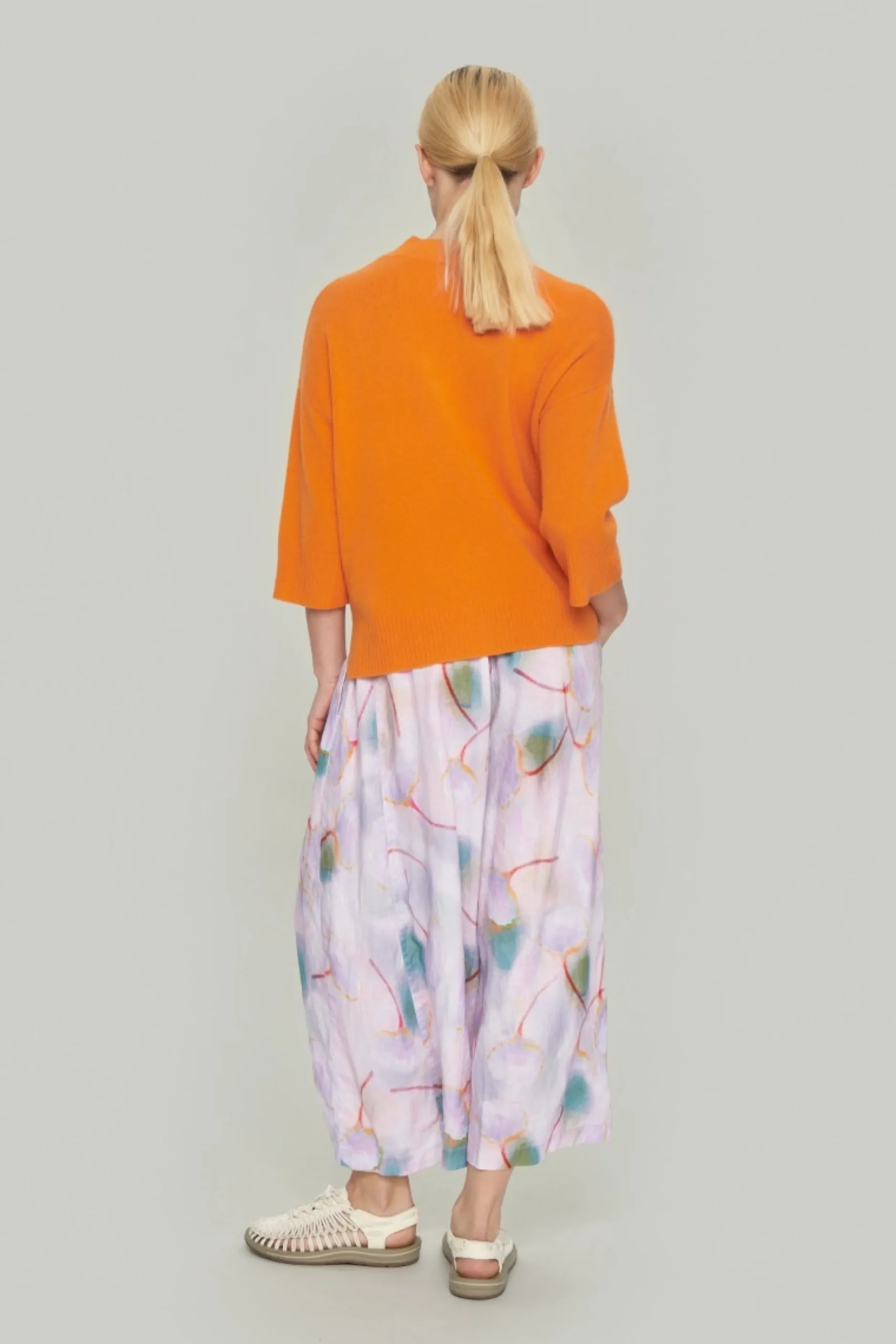 Bluser | Strik<BITTE KAI RAND Cloud cashmere bluse med rund hals SUNSETORANGE