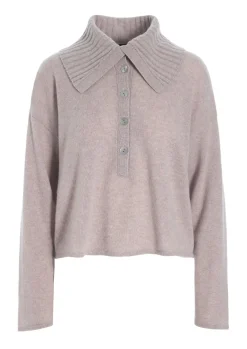 Bluser | Strik<BITTE KAI RAND Cloud cashmere bluse med krave LAVENDERSKY