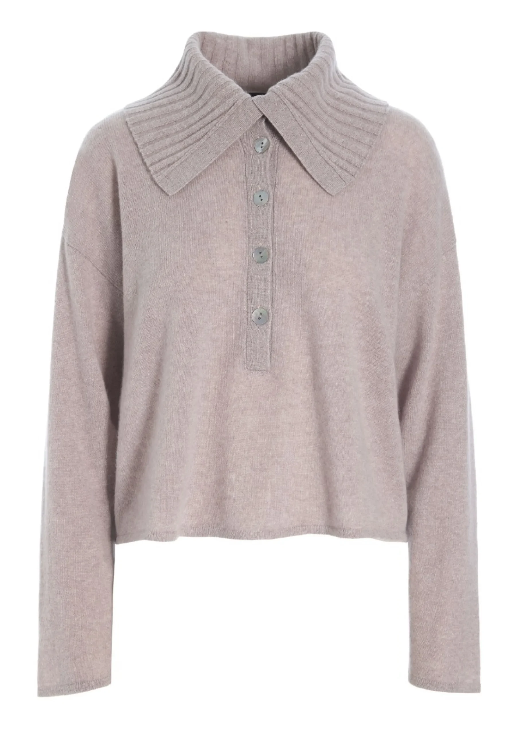 Bluser | Strik<BITTE KAI RAND Cloud cashmere bluse med krave LAVENDERSKY