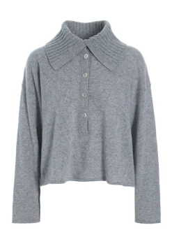 Bluser | Strik<BITTE KAI RAND Cloud cashmere bluse med krave LAVENDERSKY