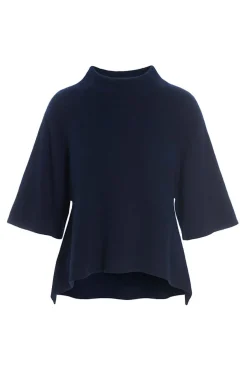 Bluser | Strik<BITTE KAI RAND Cloud cashmere højhalset bluse INKBLUE