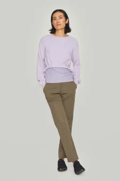 Bluser | Strik<BITTE KAI RAND Cloud cashmere kort bluse LAVENDERSKY