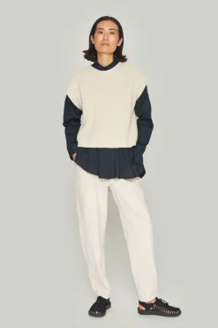 Skjorter<BITTE KAI RAND Core cotton asymmetrisk skjorte WHITE