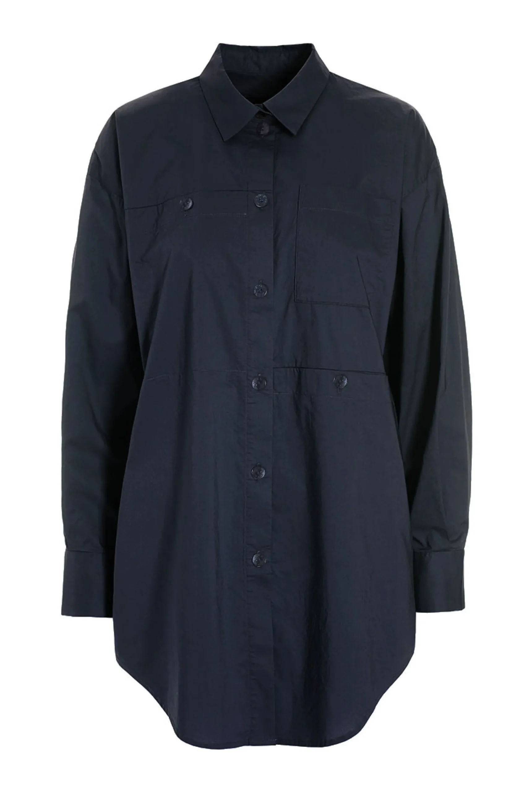Skjorter<BITTE KAI RAND Core cotton skjorte med lommer DARKMIDNIGHT