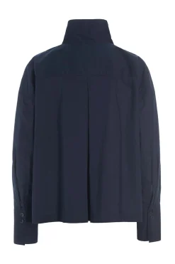 Skjorter<BITTE KAI RAND Core cotton skjorte med lynlås DARKMIDNIGHT