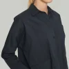 Kjoler<BITTE KAI RAND Core cotton skjortekjole BLACK