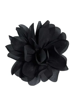 Accessories<BITTE KAI RAND Fabric flower broche BLACK