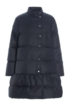 Frakker & Overtøj<BITTE KAI RAND Feather down frakke med flæse BLACK
