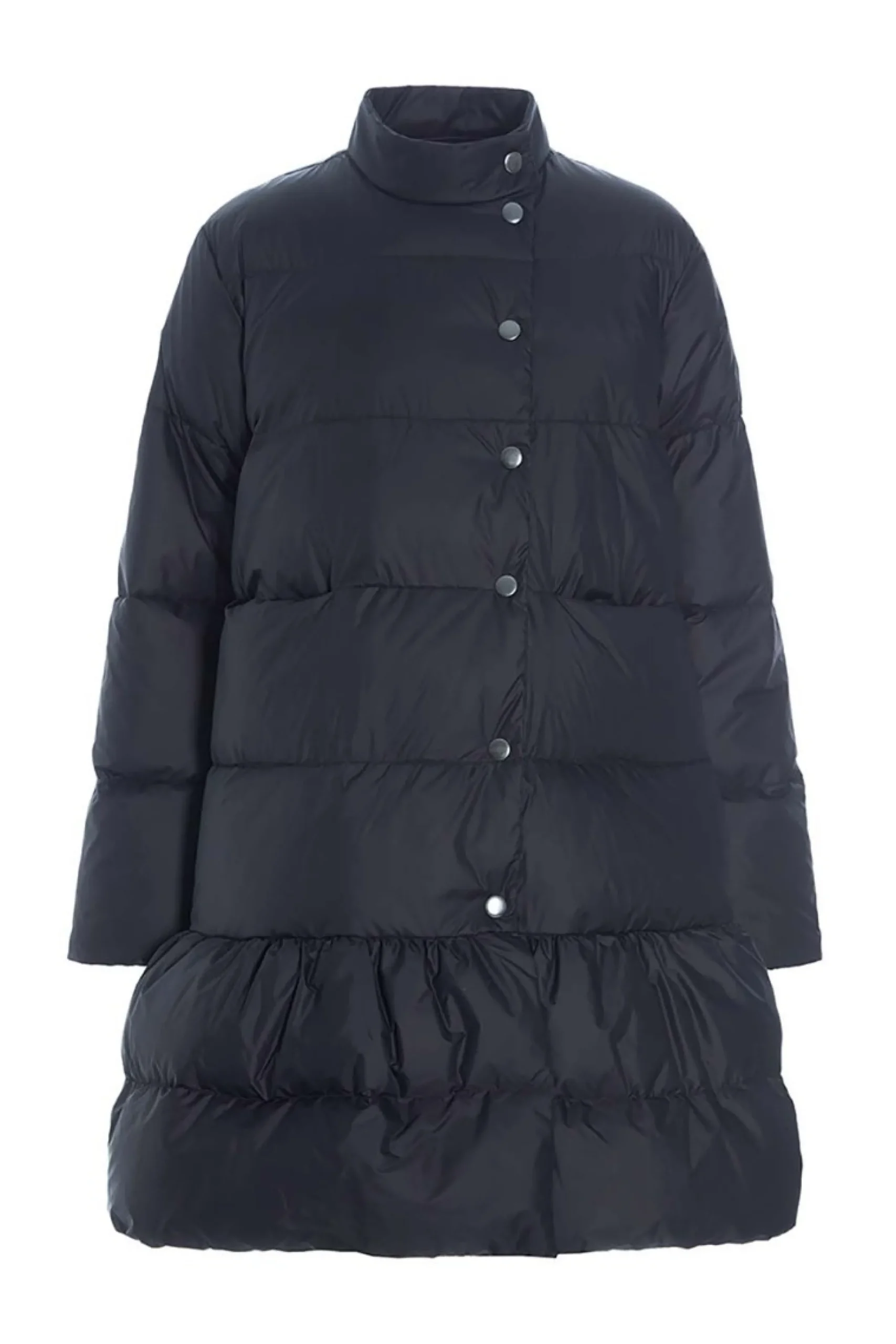 Frakker & Overtøj<BITTE KAI RAND Feather down frakke med flæse BLACK