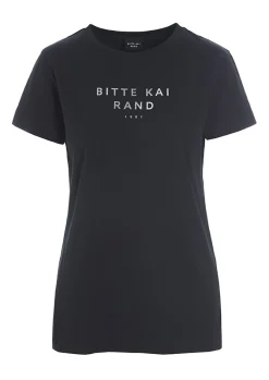 T-shirts & Toppe<BITTE KAI RAND Foil logo t-shirt BLACK/METAL