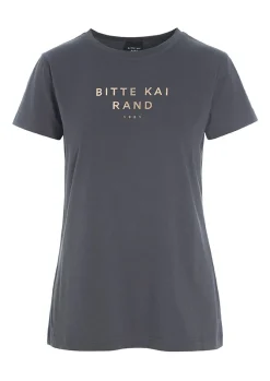 T-shirts & Toppe<BITTE KAI RAND Foil logo t-shirt BLACK/METAL