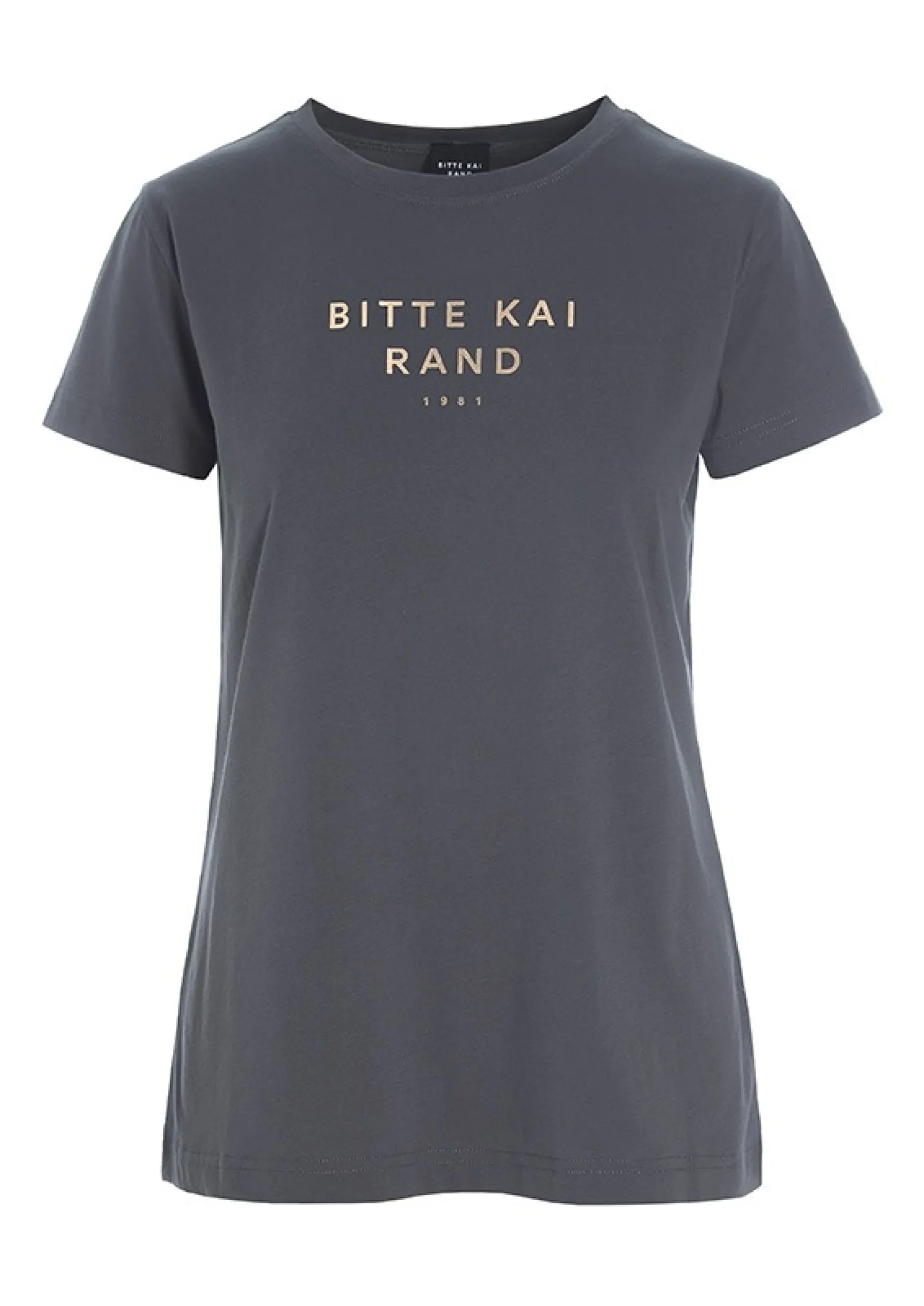 T-shirts & Toppe<BITTE KAI RAND Foil logo t-shirt BLACK/METAL