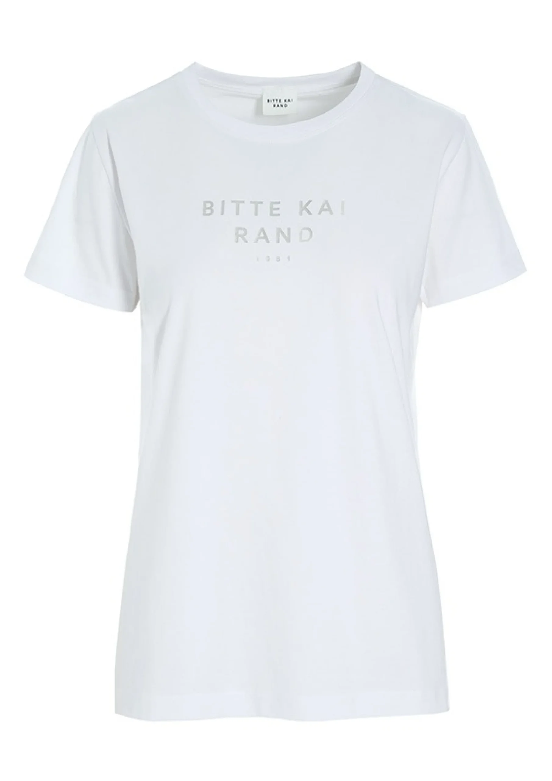 T-shirts & Toppe<BITTE KAI RAND Foil logo t-shirt BLACK/METAL