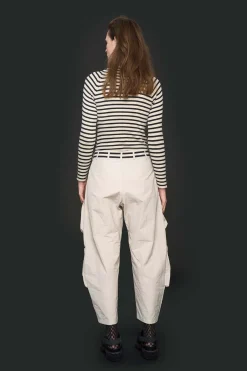 Bukser | Bukser<BITTE KAI RAND Fukkura poplin bukser med bindebånd BLACK