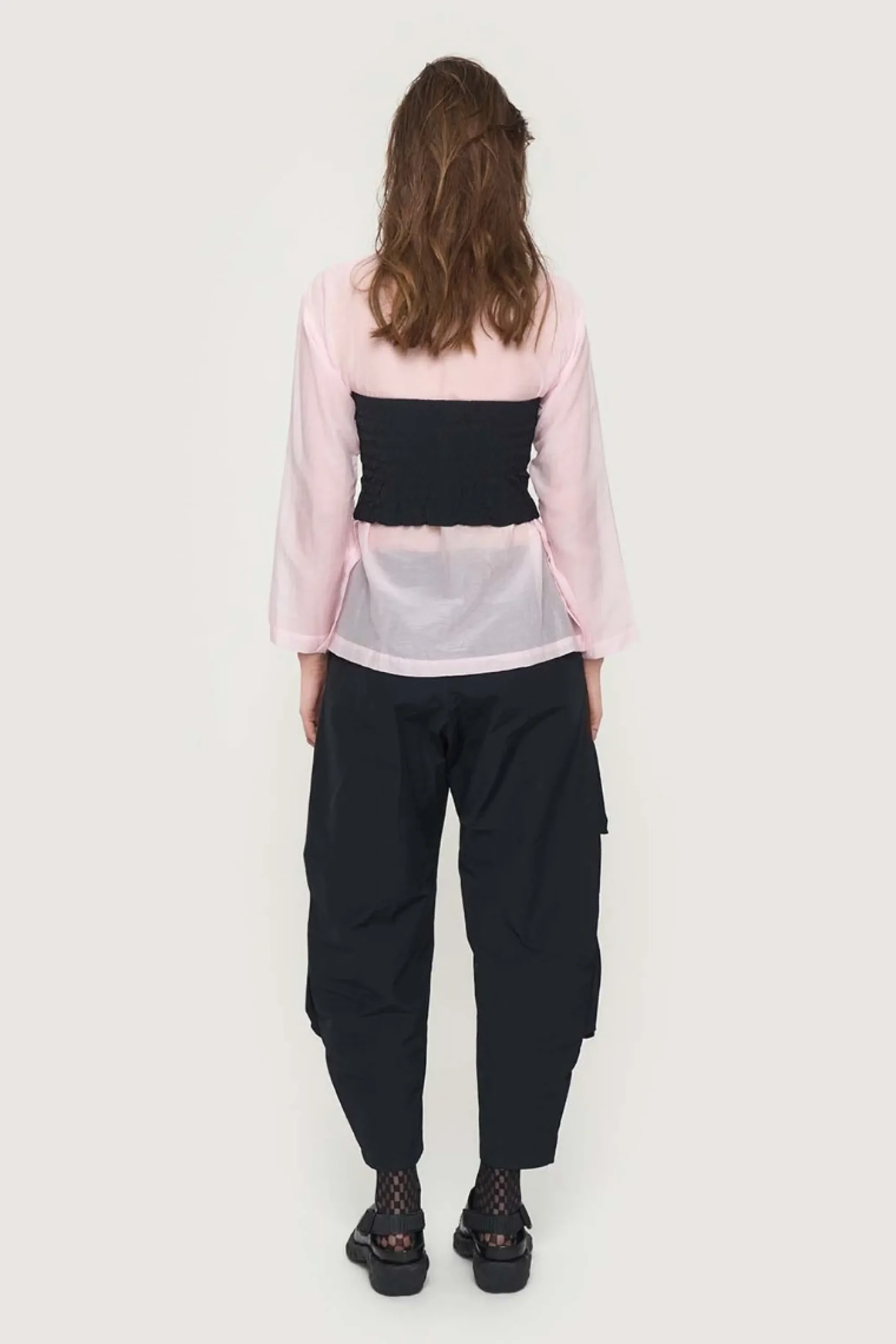 Accessories | T-shirts & Toppe<BITTE KAI RAND Fukkura poplin corsage top BLACK