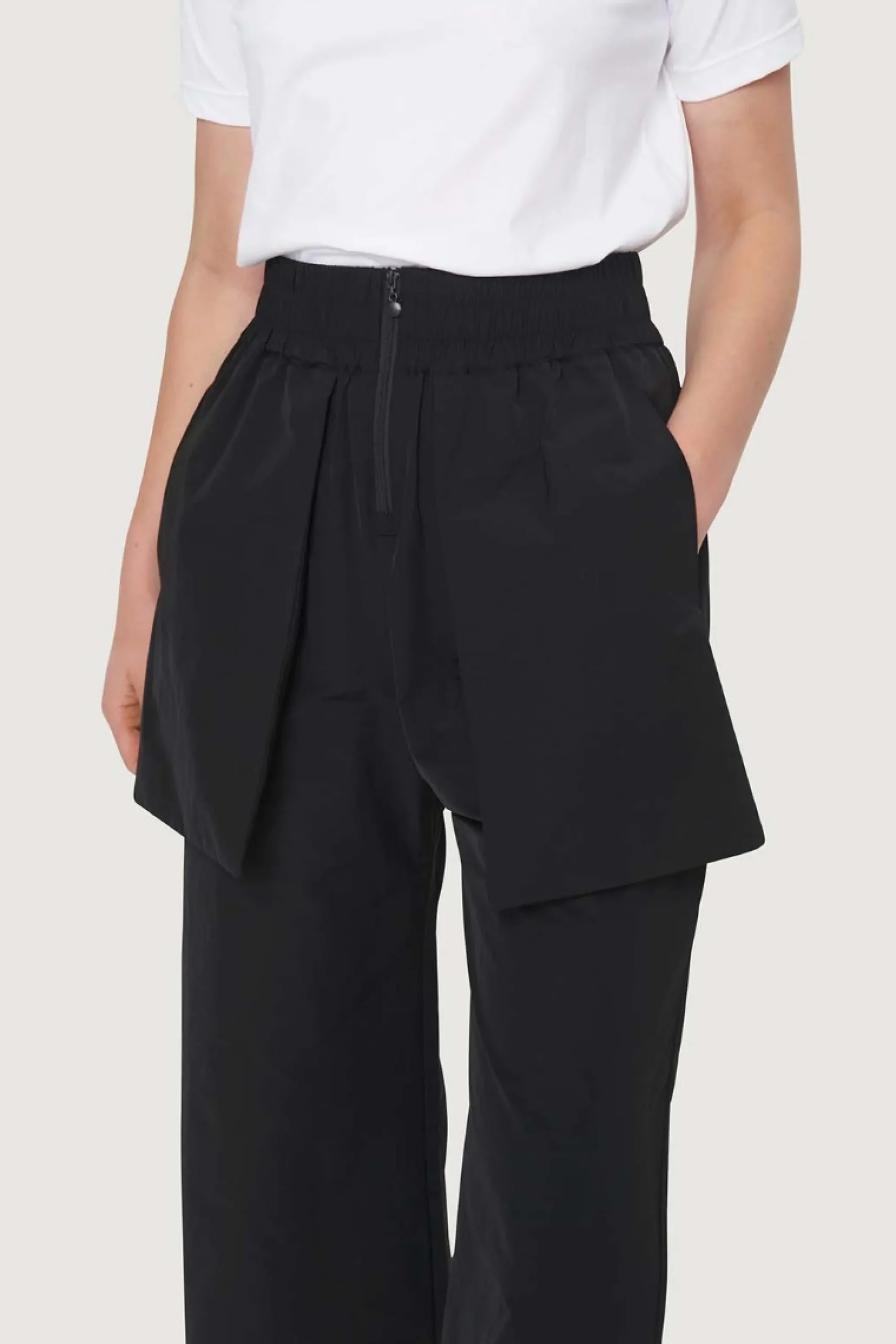 Bukser | Bukser<BITTE KAI RAND Fukkura poplin culotte bukser BLACK