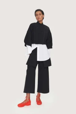 Bukser | Bukser<BITTE KAI RAND Fukkura poplin culotte bukser BLACK