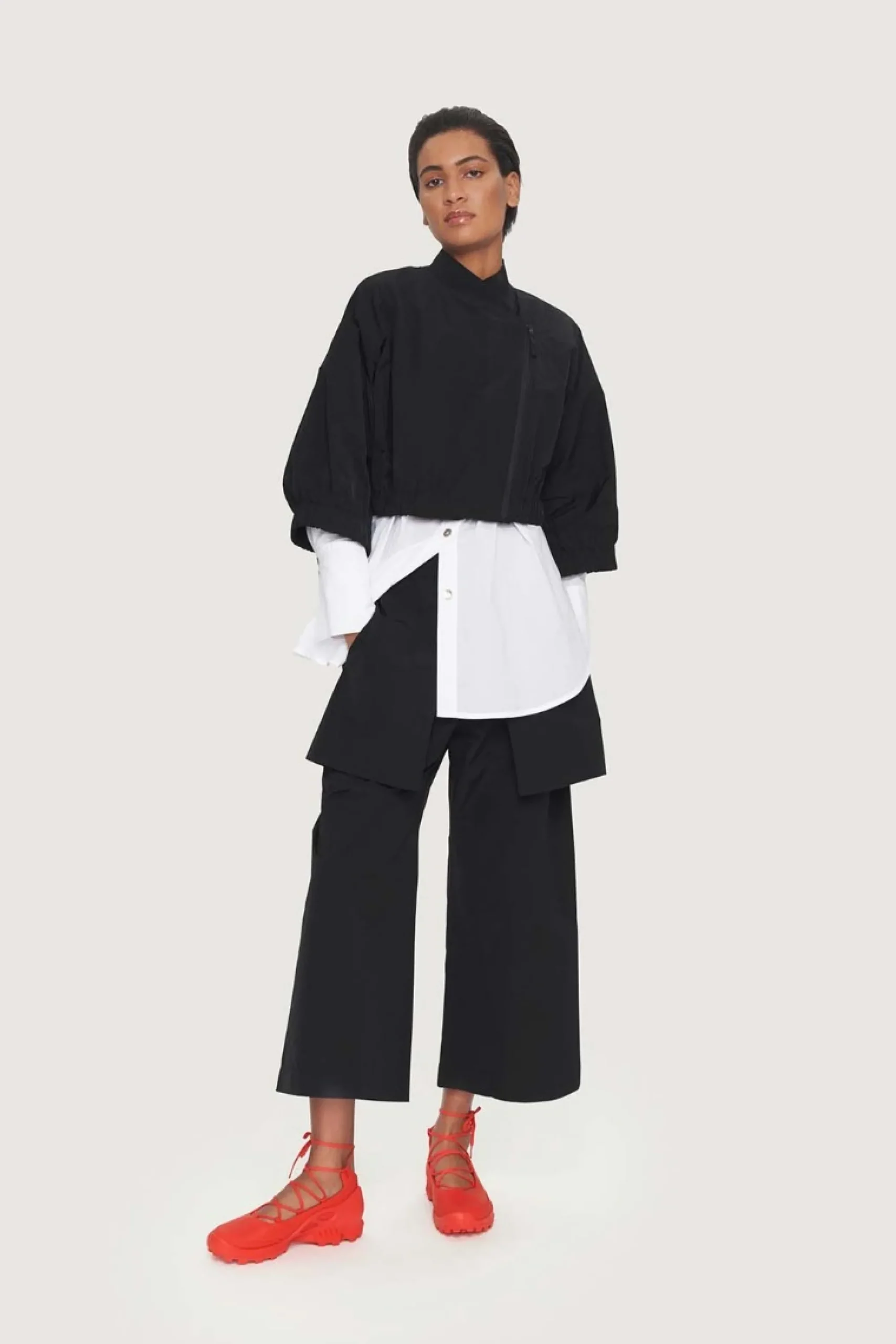 Bukser | Bukser<BITTE KAI RAND Fukkura poplin culotte bukser BLACK