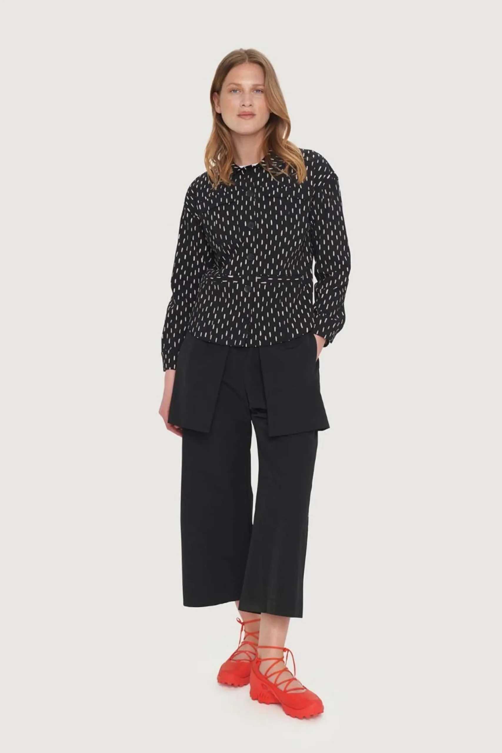 Bukser | Bukser<BITTE KAI RAND Fukkura poplin culotte bukser BLACK