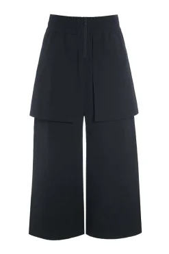 Bukser | Bukser<BITTE KAI RAND Fukkura poplin culotte bukser BLACK