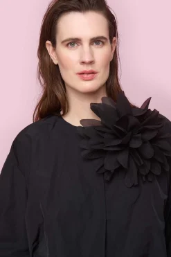 Jakker & Blazere<BITTE KAI RAND Fukkura poplin kort jakke BLACK