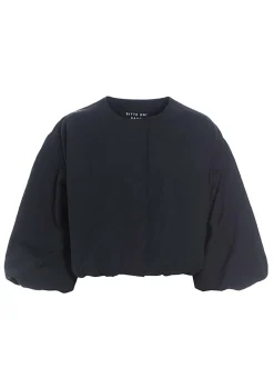 Jakker & Blazere<BITTE KAI RAND Fukkura poplin kort jakke BLACK