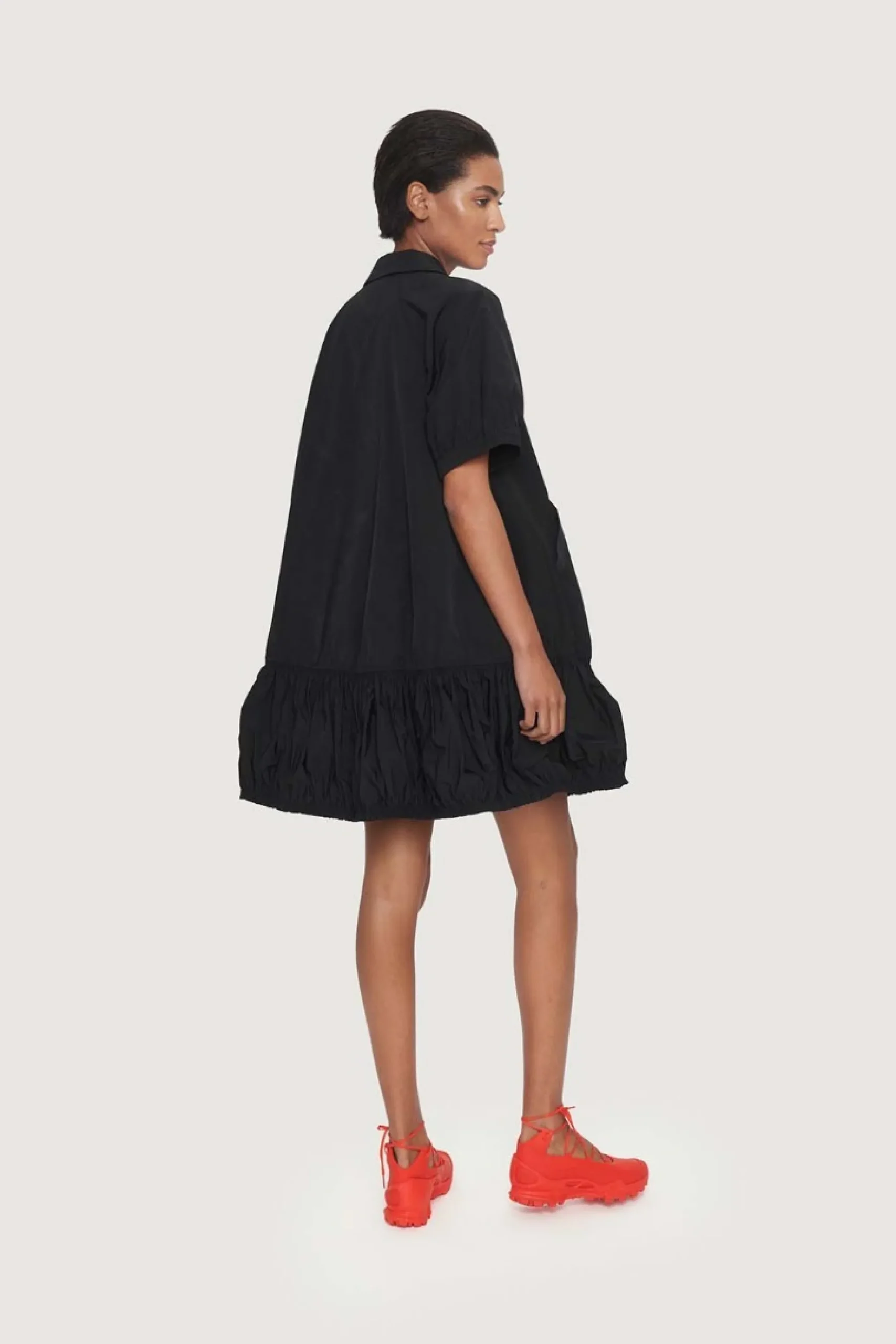 Kjoler<BITTE KAI RAND Fukkura poplin skjortekjole BLACK