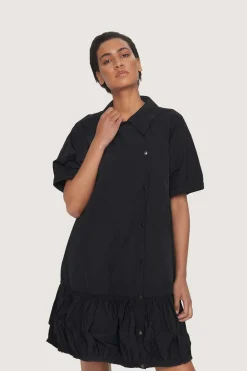 Kjoler<BITTE KAI RAND Fukkura poplin skjortekjole BLACK