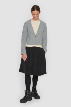 Strik | Strik<BITTE KAI RAND Gamine knit kort cardigan BLACK
