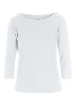 Bluser<BITTE KAI RAND Globe rib bluse med 3/4 ærme CHOCOLATECHIP