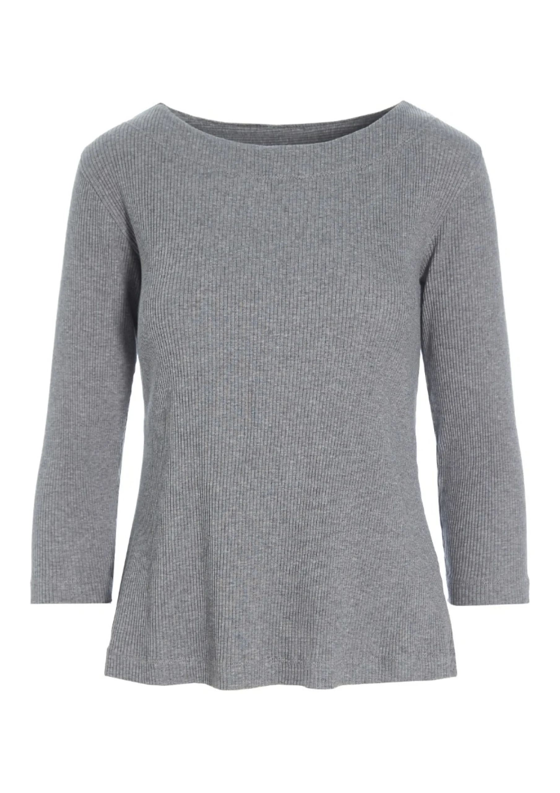 Bluser<BITTE KAI RAND Globe rib bluse med 3/4 ærme CHOCOLATECHIP