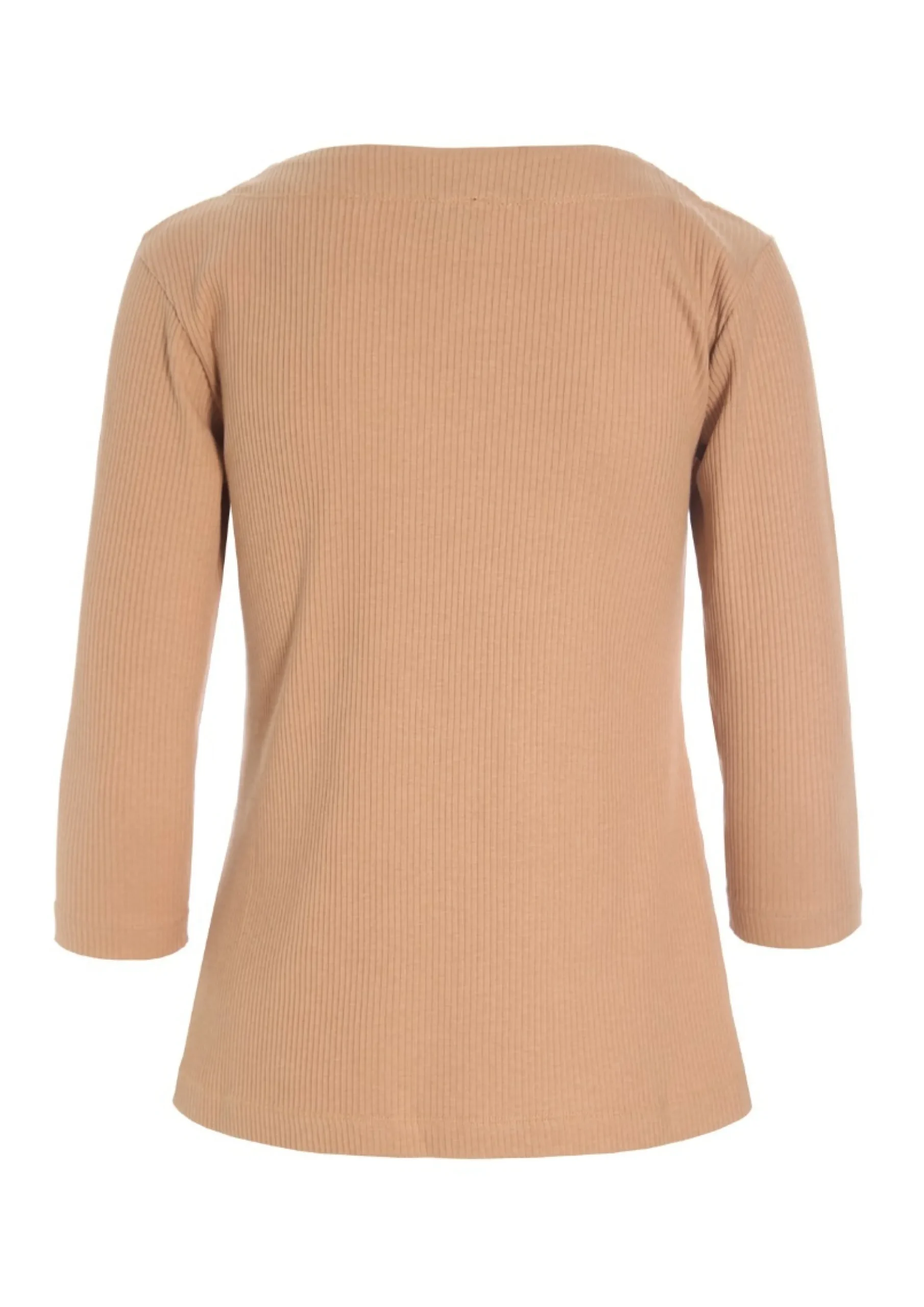 Bluser<BITTE KAI RAND Globe rib bluse med 3/4 ærme CHOCOLATECHIP