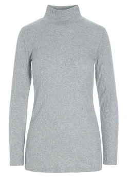 Bluser<BITTE KAI RAND Globe rib højhalset bluse CARAMEL