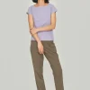 T-shirts & Toppe<BITTE KAI RAND Globe rib t-shirt CHOCOLATECHIP