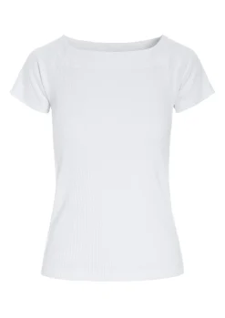 T-shirts & Toppe<BITTE KAI RAND Globe rib t-shirt CHOCOLATECHIP