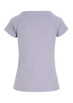 T-shirts & Toppe<BITTE KAI RAND Globe rib t-shirt CHOCOLATECHIP