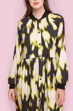 Kjoler<BITTE KAI RAND Iki FSC kjole med rib detalje SPRINGBLOOM