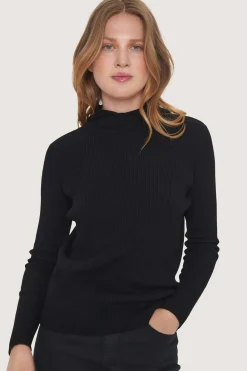 Bluser<BITTE KAI RAND Kanso hættebluse BLACK