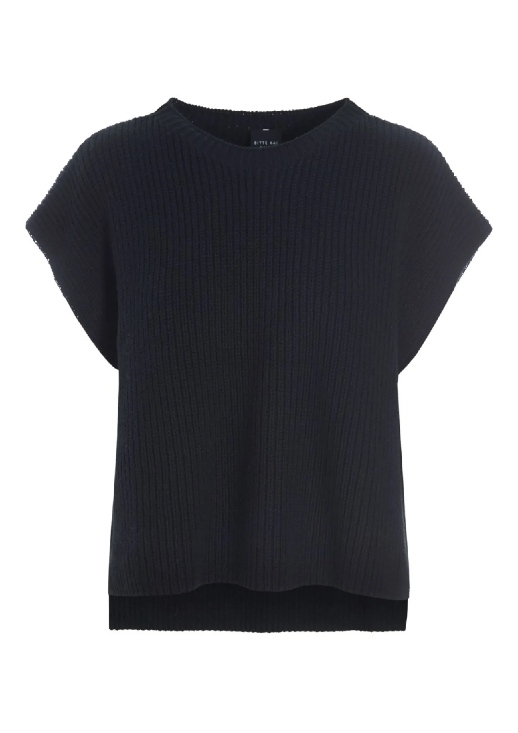 Bluser | Strik<BITTE KAI RAND Kareshi bluse med rund hals BLACK