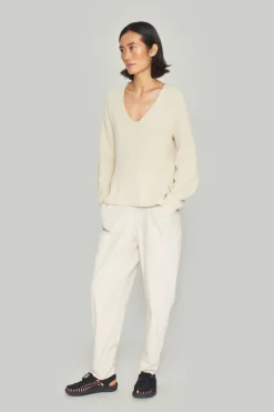 Bluser | Strik<BITTE KAI RAND Kareshi bluse med v-hals IVORY