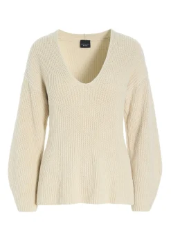 Bluser | Strik<BITTE KAI RAND Kareshi bluse med v-hals IVORY
