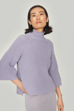 Strik | Strik<BITTE KAI RAND Kareshi højhalset bluse IVORY